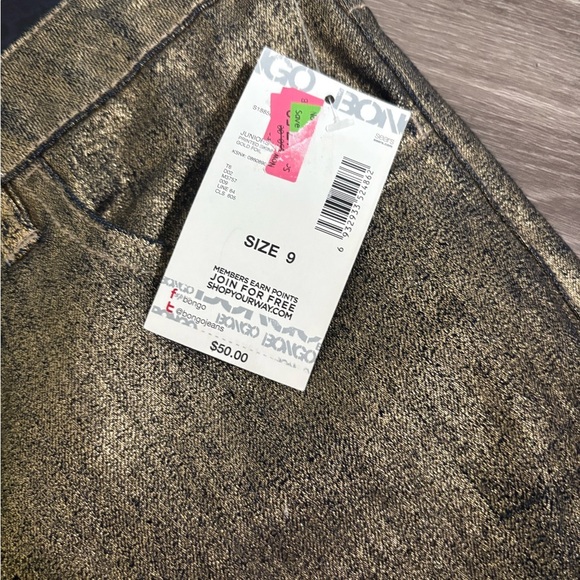BONGO Shiny Gold Denim Pants - Picture 4 of 7